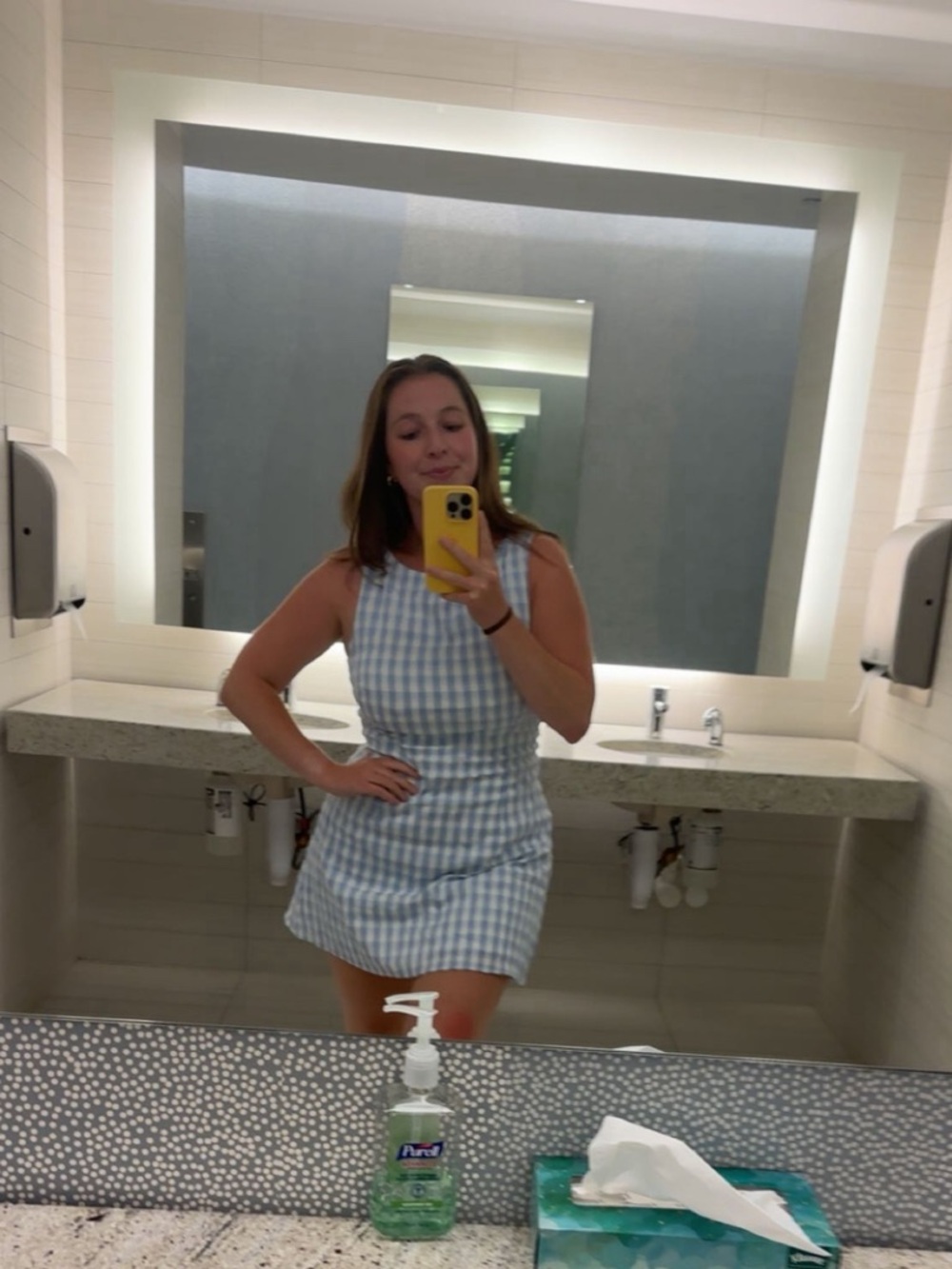 Princess Polly Alfalfa Mini Dress - Blue Check - Picture 4 of 5